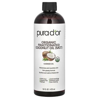 Pura D'or, Organic Fractionated Coconut Oil (MCT), fraktioniertes Bio-Kokosöl (MCT), 473 ml (16 fl. oz.)