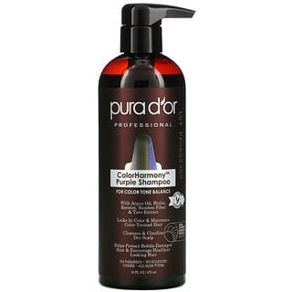 Pura D'or, 專業，色彩調和紫色洗髮水，16 液量盎司（473 毫升）