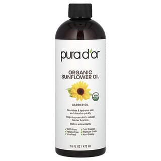 Pura D'or, Organic Sunflower Oil, Bio-Sonnenblumenöl, 473 ml (16 fl. oz.)