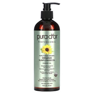 Pura D'or, Professional, Organic Sunflower Carrier Oil, 16 fl oz (473 ml)