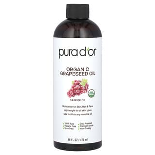 Pura D'or, Organic Grapeseed Oil, 16 fl oz (473 ml)