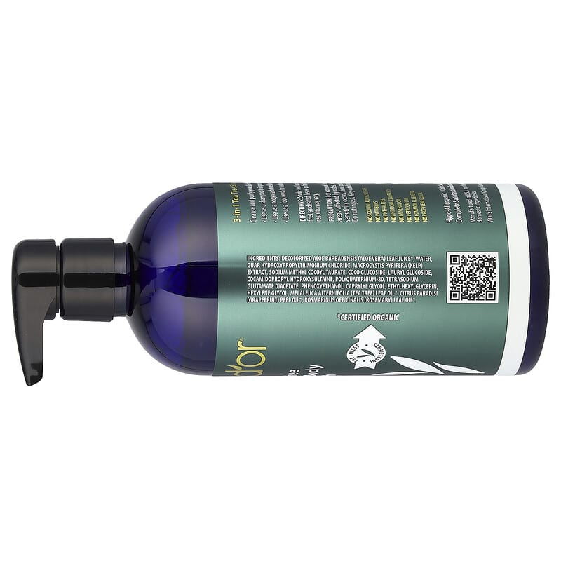 3-in-1 Tea Tree Shampoo, Body & Foot Wash, All Hair Types , 16 fl oz (