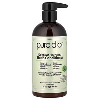 Pura D'or, Deep Moisturizing Biotin Conditioner, 16 fl oz (473 ml)