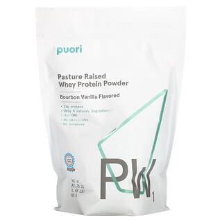 Puori, PW1，牧場飼養乳清蛋白質粉，波本香草味，1.98 磅（900 克）