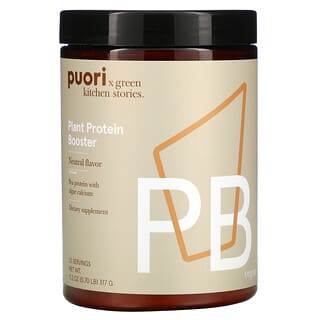 Puori, PB，植物蛋白質強化劑，中性口味，0.7 磅（317 克）