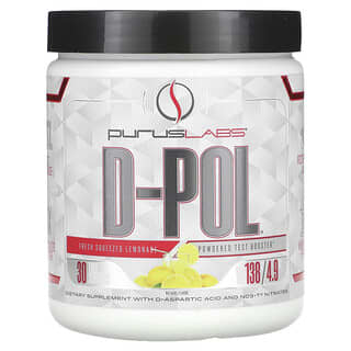 Purus Labs, D-Pol, Potenciador de prueba potenciado, Limonada recién exprimida`` 138 g (4,9 oz)