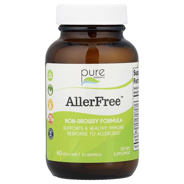 Pure Essence, AllerFree, 60 Cápsulas Vegetais