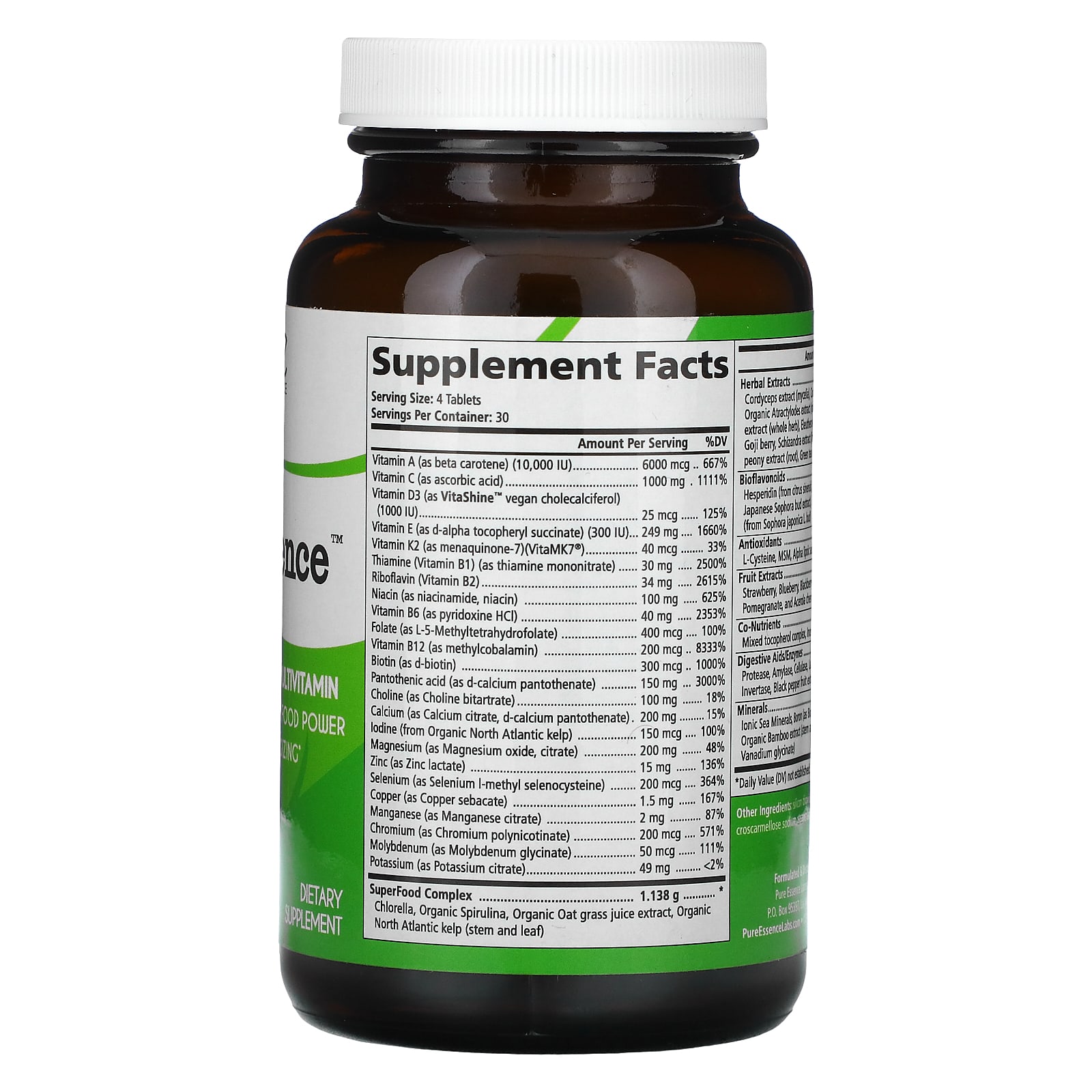 Pure Essence, LifeEssence, 120 Tablets