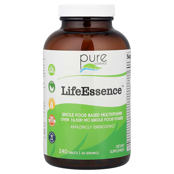 Pure Essence, LifeEssence, мультивитамины из цельных продуктов, 240 таблеток