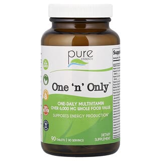 Pure Essence, One 'n' Only, Whole Food Based Multivitamin, 90 Tablets