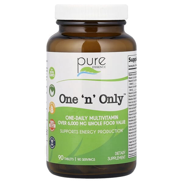 Pure Essence, One 'n' Only วิตามินรวมจากอาหารทั้งหมด บรรจุ 90 เม็ด