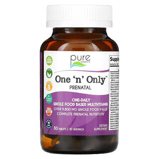 Pure Essence, One 'n' Only PreNatal, 30 Tablets