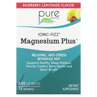 Pure Essence, Ionic-Fizz, Magnesium Plus, Raspberry-Lemonade, 15 Sticks, 0.2 oz (5.7 g) Each