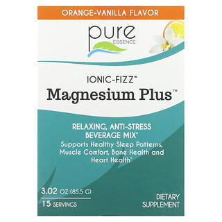 Pure Essence, Ionic-Fizz, Magnesium Plus, Orange-Vanilla Flavor, 15 Sticks, 0.2 oz (5.7 g) Each