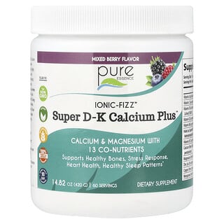 Pure Essence, Ionic-Fizz™, Super DK Calcium Plus™, Frutos Silvestres Mistos, 420 g (14,82 oz)