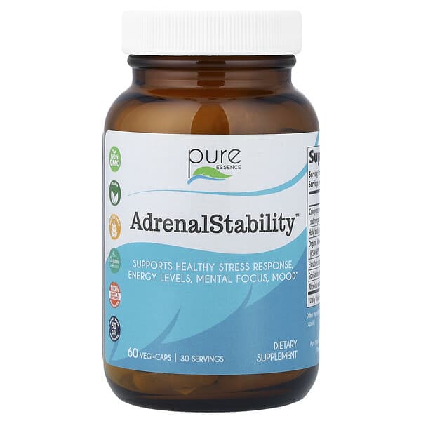 Pure Essence AdrenalStability™, 60 Vegi-Caps