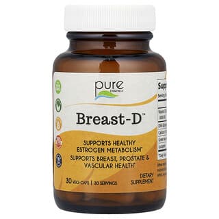 Pure Essence, Breast-D 維生素 D 補充劑,30 粒素食膠囊