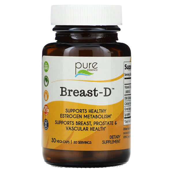 Pure Essence, Breast-D 維生素 D 補充劑，30 粒素食膠囊