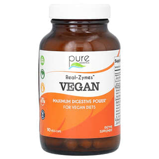 Pure Essence, Real-Zymes, Vegano, 90 Cápsulas Vegetais