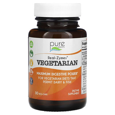 Pure Essence, Real-Zymes, Vegan, 30 Vegetarian Capsules