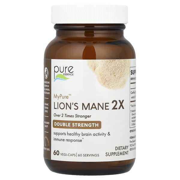 MyPure™, Lion's Mane 2X, 500 mg, 60 Vegi-Caps