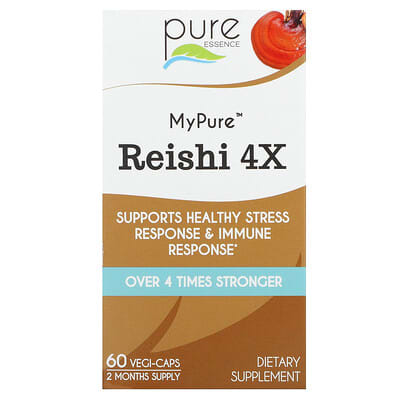Pure Essence, MyPure, Ganoderma 4X, 60 Vegetarian Capsules