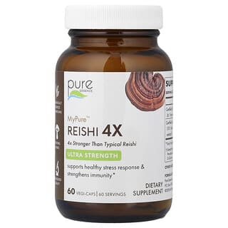 Pure Essence, MyPure，靈芝 4X，60 粒素食膠囊