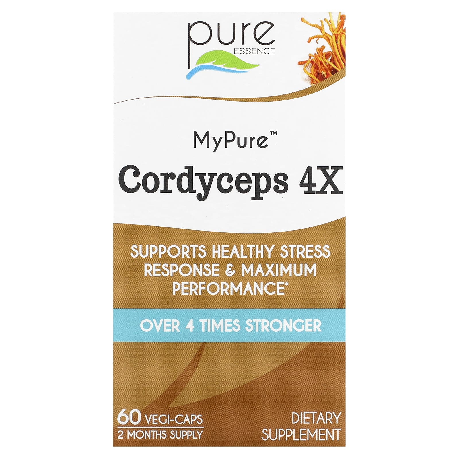 PURE ESSENCE LABS MyPure Cordyceps 4X Mushrooms - Concentrated