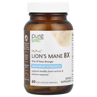 Pure Essence, MyPure™, Lion's Mane 8X, Maximum Strength, 60 Vegi-Caps