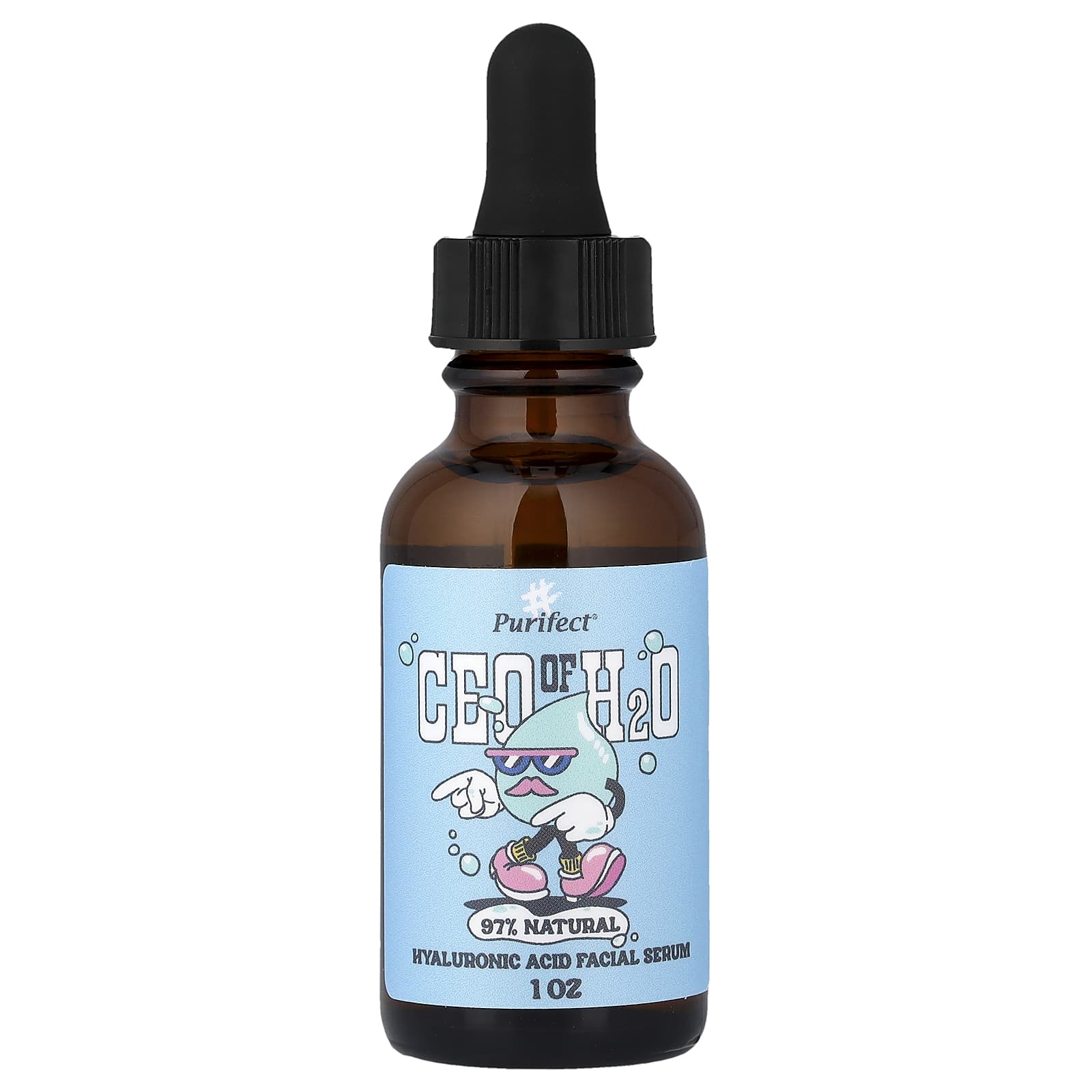 Hello Purifect, Генеральный директор H2O, сыворотка для лица с гиалуроновой кислотой, 30 мл (1 жидк. унция)