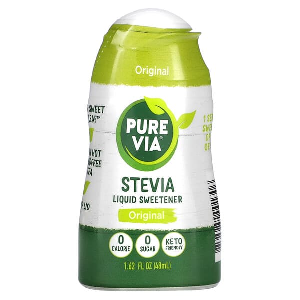 Pure Via, Stevia Liquid Sweetener, Original, 1.62 fl oz (48 ml)