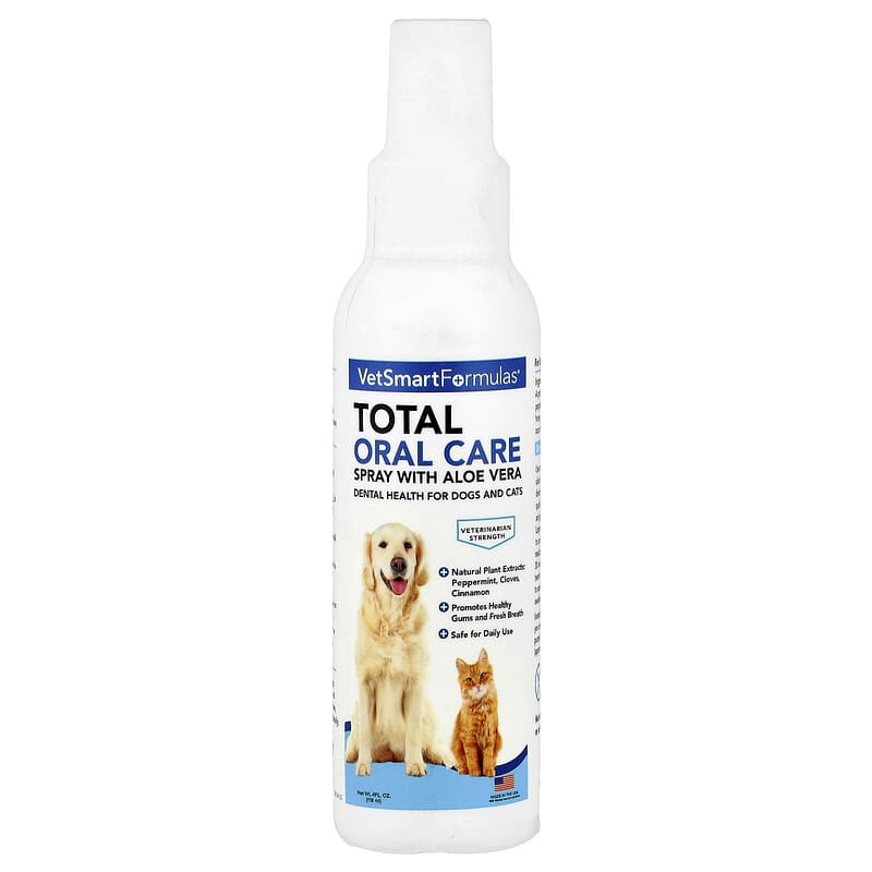 Total Oral Care Spray with Aloe Vera, Mundpflegespray mit Aloe Vera, Hunde  und Katzen, 118 ml (