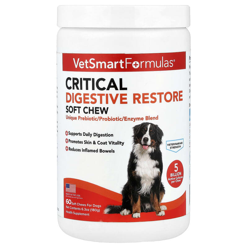 Critical Digestive Restore Soft Chew, For Dogs, 60 Soft Chews, oz (180  g)