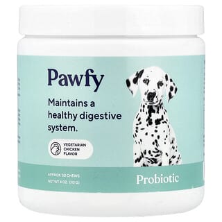 Pawfy, Probiotic, For Dogs, 6 Months+, Vegetarian Chicken, 30 Chews, 4 oz (113 g)