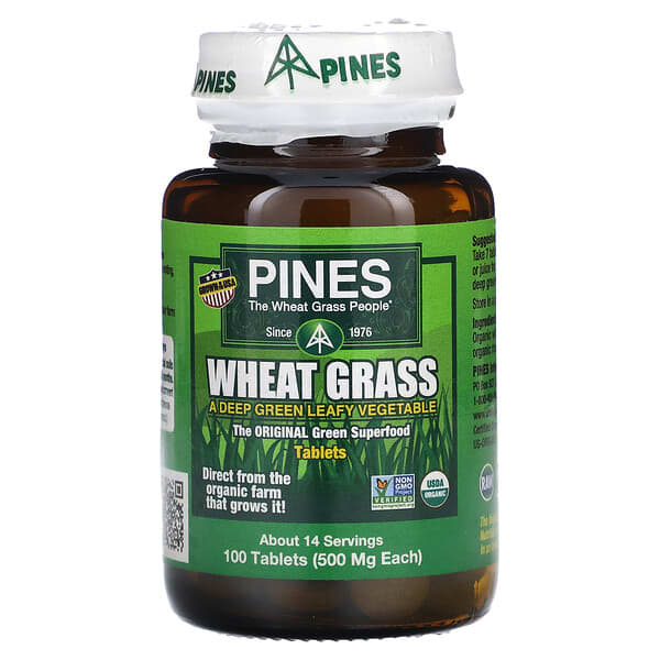 Pines International, Wheat Grass, 100 Tablets