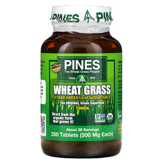 Pines International, Hierba de trigo, 500 mg, 250 comprimidos
