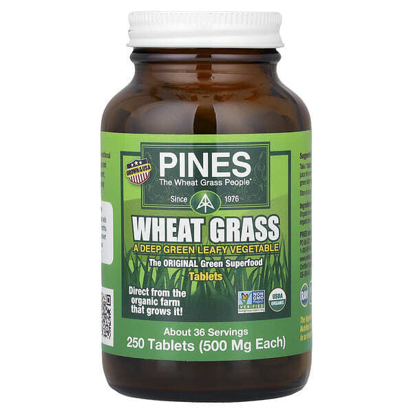 Pines International, Wheat Grass, 250 Tablets