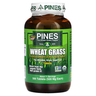 Pines International, Grama de Trigo, 500 mg, 500 Comprimidos
