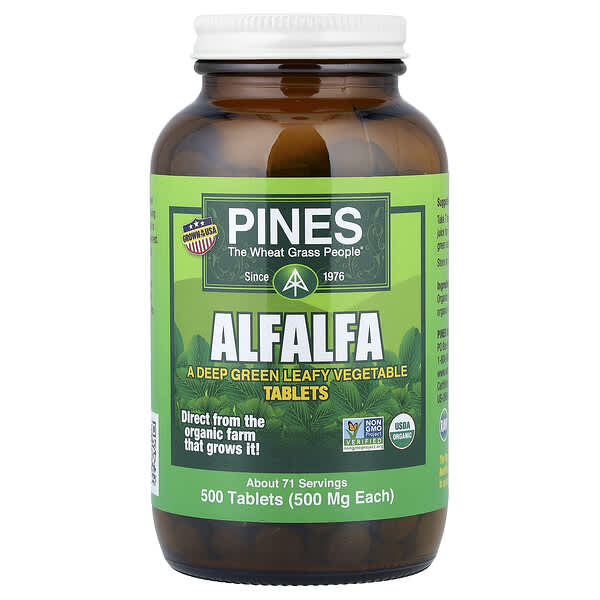 Pines International, 알팔파, 500mg, 500정