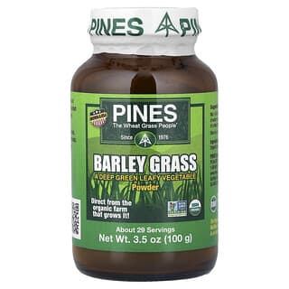 Pines International, Hierba de cebada en polvo, 100 g (3,5 oz)