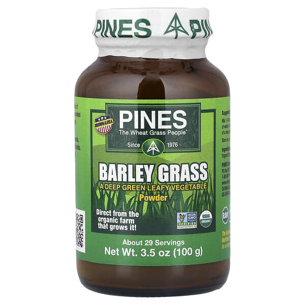 Pines International, порошок із паростків ячменю, 100 г (3,5 унції)