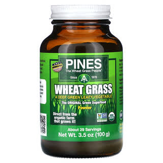 Pines International, Wheat Grass, Powder, 3.5 oz (100 g)