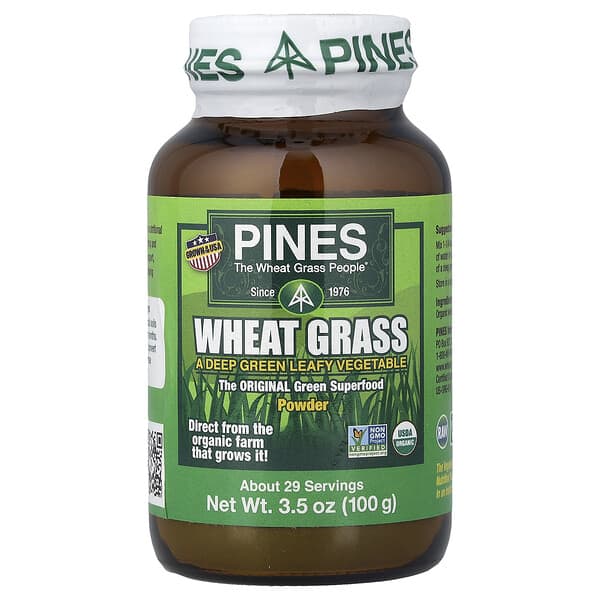 Pines International, 밀싹, 분말 맛, 100g(3.5oz)