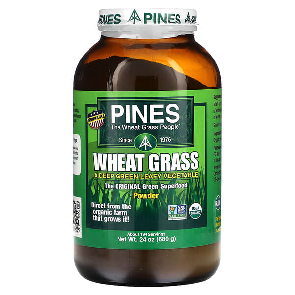 Pines International (باينز إنترناشيونال)‏, أعشاب الصنوبر القمح، مسحوق، 24 أونصة (680 غرام)