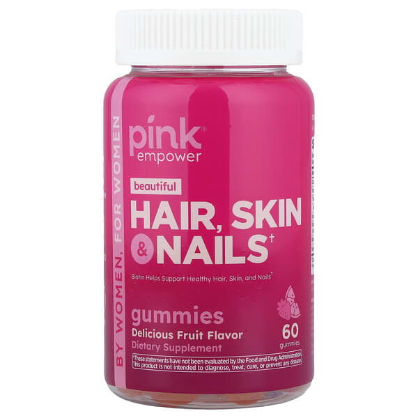 Beautiful, Hair, Skin & Nails Gummies, Delicious Fruit, 60 Gummies