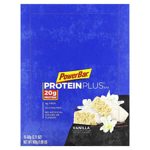 PowerBar, Protein Plus Bar, Vanilla, 15 Bars, 2.11 oz (60 g) Each