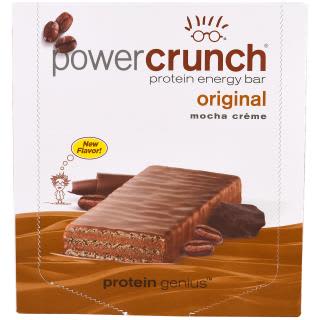 PowerBar, Barra energética de potencia de proteína crujiente, Original, Crema de moca, 12 barras, 1.4 oz (40 g)  c/u