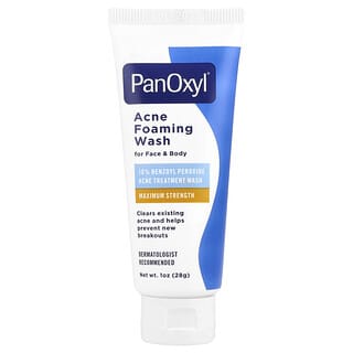 PanOxyl, Acne Foaming Wash, For Face & Body, Maximum Strength, 1 oz (28 g)