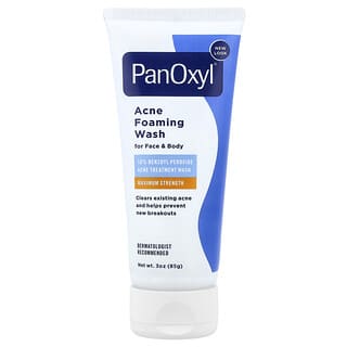 PanOxyl, Acne Foaming Wash For Face & Body, Maximum Strength, 3 oz (85 g)