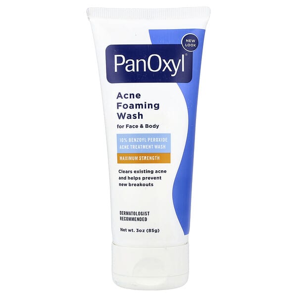 PanOxyl, Acne Foaming Wash For Face & Body, Maximum Strength, 85 g